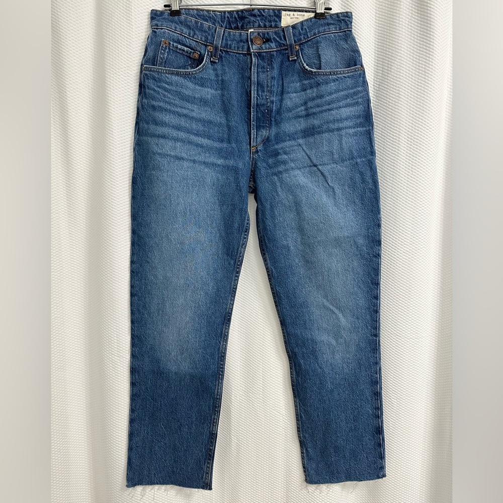 Rag & Bone Jeans NWT $225 Nina High-Rise Straight Leg  Cigarette Ankle - Picture 6 of 9